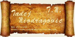 Tadej Miodragović vizit kartica